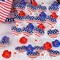 24 Pack 2'' Patriotic Rubber Duck with Cards 4th of July Party Favors Baby Bath Toys